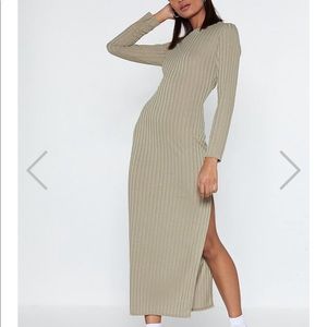 50% off through Friday!Long Ribbed Maxi Dress Sage